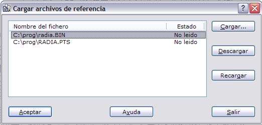 cuadro de diálogo archivos de referencia