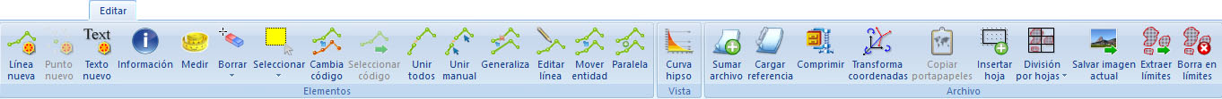 cinta de herramientas Editar