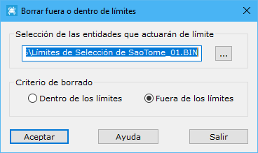 Cuadro de diálogo Borrar en límites