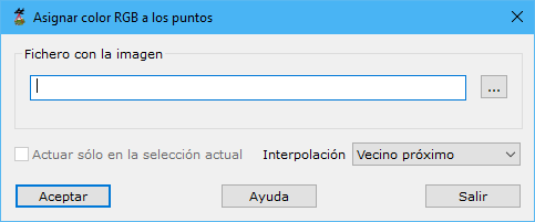 Cuadro de diálogo Asignar color a puntos