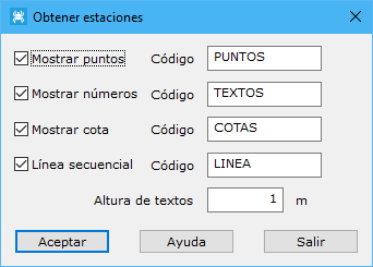 Cuadro de diálogo Obtener estaciones