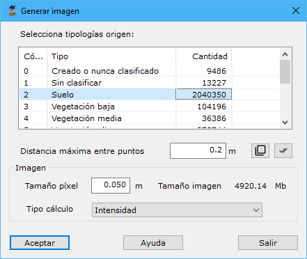 Cuadro de diálogo Generar imagen