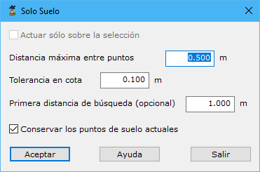 Cuadro de diálogo Solo Suelo