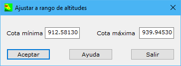 Cuadro de diálogo Ajustar a rango de altitudes