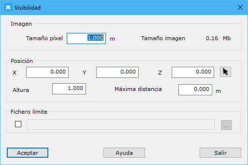 Cuadro de diálogo Visibilidad