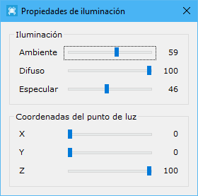 Cuadro de diálogo Propiedades de Iluminación