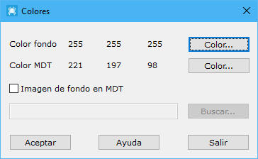 Cuadro de diálogo Color de fondo