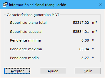 Cuadro de diálogo Información adicional de triangulación