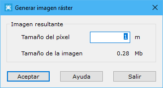 Cuadro de diálogo Imagen Cubicación