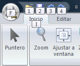 Utilizar la cinta de herramientas mediante teclado