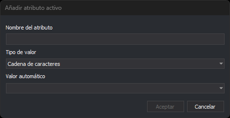Cuadro de diálogo Añadir atributo activo