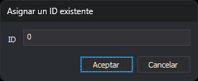 Cuadro de diálogo Asignar un ID existente