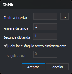 Cuadro de diálogo Dividir