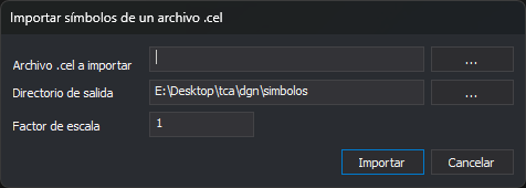 Cuadro de diálogo Importar símbolos de un archivo .cel