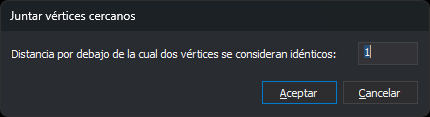 Cuadro de diálogo Juntar vértices cercanos