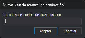 Cuadro de diálogo Nuevo usuario (control de producción)