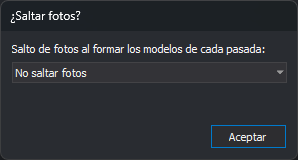 Cuadro de diálogo ¿Saltar fotos?